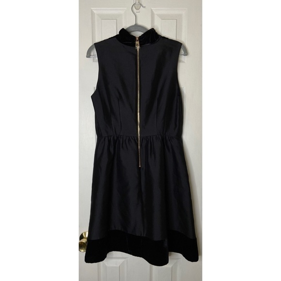 NWOT Sail to Sable Black Dress Velvet Trim Jewel Embellished Neckline Size 8 - Picture 3 of 5